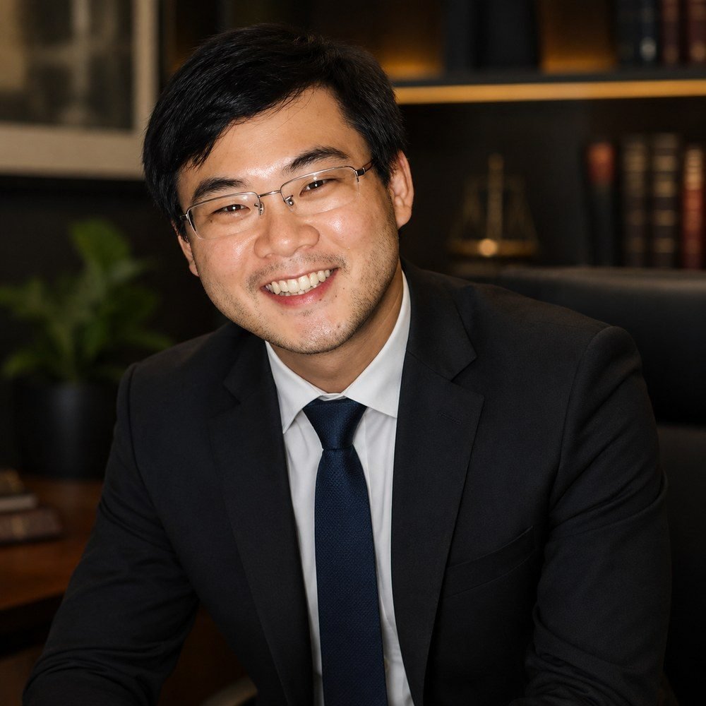 Dr. Marcos Shimizu, advogado, no escritório em Salvador - BA