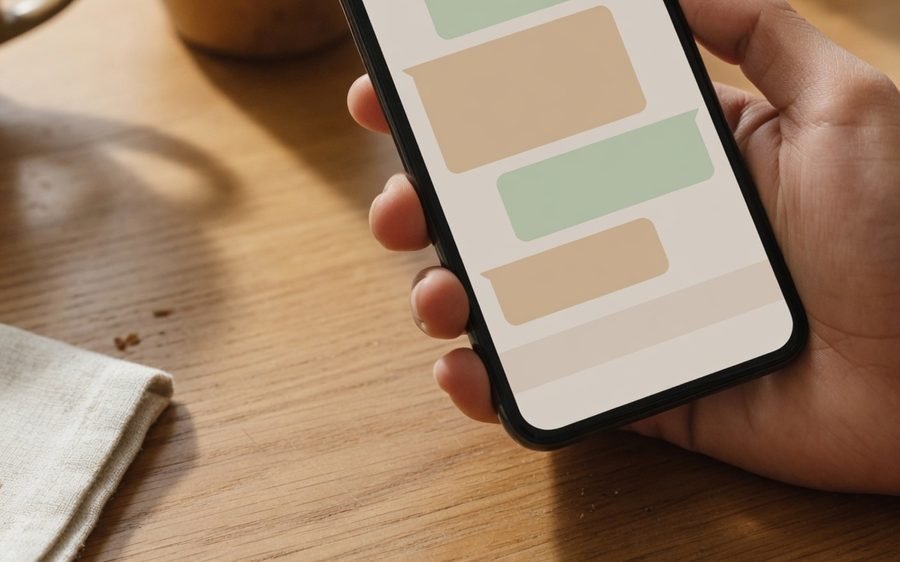 Contato inicial pelo WhatsApp com o escritório